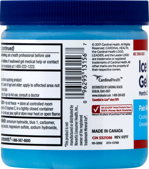 LEADER Ice Blue Gel Pain Relieving Greaseless Fast-Acting Topical Analgesic Cooling Therapy Muscle Joint Long-Lasting Relief Backache Arthritis Sports Injuries soothes Aches 8oz. Each (Pack of 5) LeaderBuy Supplements Australia