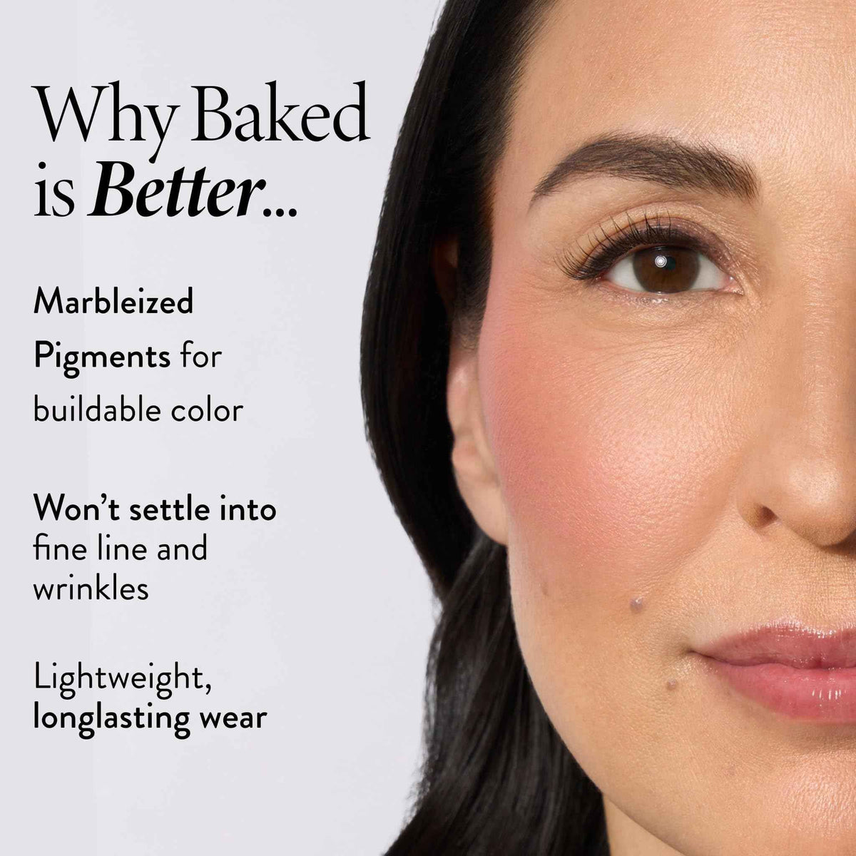 LAURA GELLER NEW YORK Baked Blush-n-Brighten for Mature Skin - 04 Cherry Custard - Powder Blush Won't Settle into Fine Lines - Buildable Natural Finish – Longlasting Formula - Made in Italy