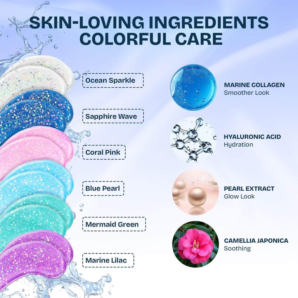 MAREE Under Eye Patches (12 Pairs) - Collagen & Hyaluronic Acid for Puffy Eyes