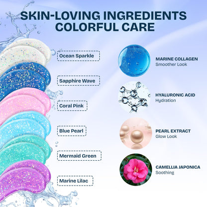 MAREE Under Eye Patches (12 Pairs) - Collagen & Hyaluronic Acid for Puffy Eyes