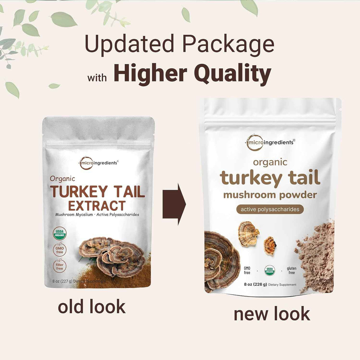 Organic Turkey Tail Mushroom Powder (50:1 Extract), 8 Ounce - Freeze Dried with Active Polysaccharides, Supports Immune Response & Cellular Level, Pet Friendly
