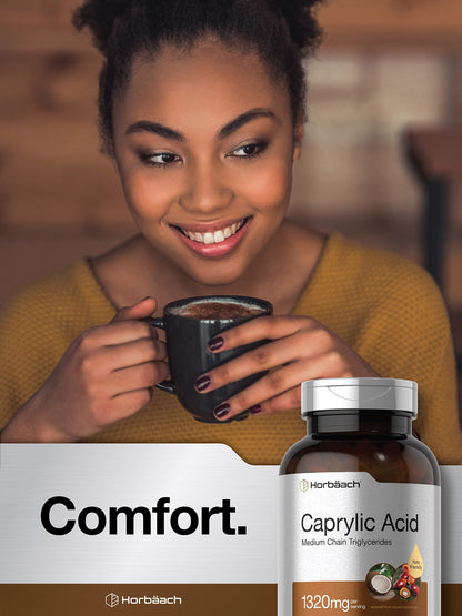 Horbaach Caprylic Acid Supplement 1320mg | 150 Softgel Capsules