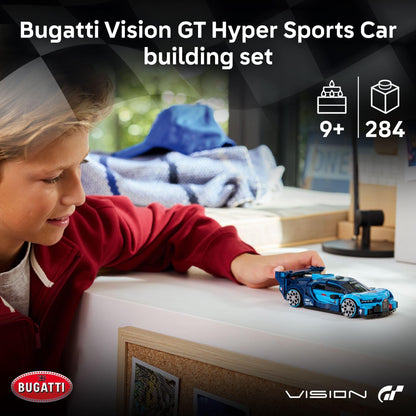 LEGO Speed Champions Bugatti Vision Gran Turismo Hyper Sports Car Building Toy for Kids & Gamers - Building Set W/Bugatti Driver Minifigure for Boys & Girls, Ages 9+ - Gift Idea for Birthdays - 77253