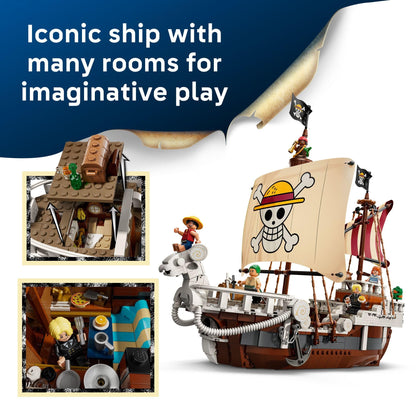 LEGO ONE PIECE The Going Merry Pirate Ship Building Blocks - Pretend Play Adventure Toy for Boys & Girls, 10+ - Straw Hat Crew Toy Figures & Playset for Anime Fans - Gift Idea for Birthdays - 75639