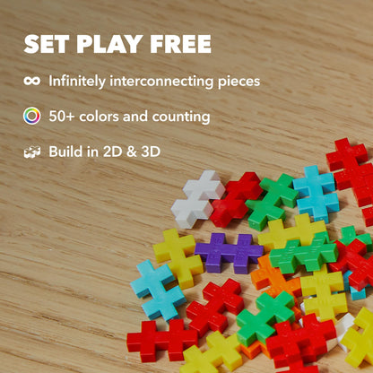 PLUS PLUS 240 Piece Glitter Mix Tube & Baseplate - Mini Interlocking Building Blocks Set, Stem Toys for Kids - Sensory Bin Fillers/Waffle Blocks Gifts for Boys & Girls