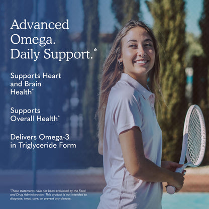 Garden of Life Dr. Formulated Advanced Omega Fish Oil, 1,290mg EPA, DHA & DPA in Triglyceride Form - Omega 3 Fish Oil Supplement for Heart Health & Brain Support, Non-GMO, Citrus Flavored, 60 Softgels