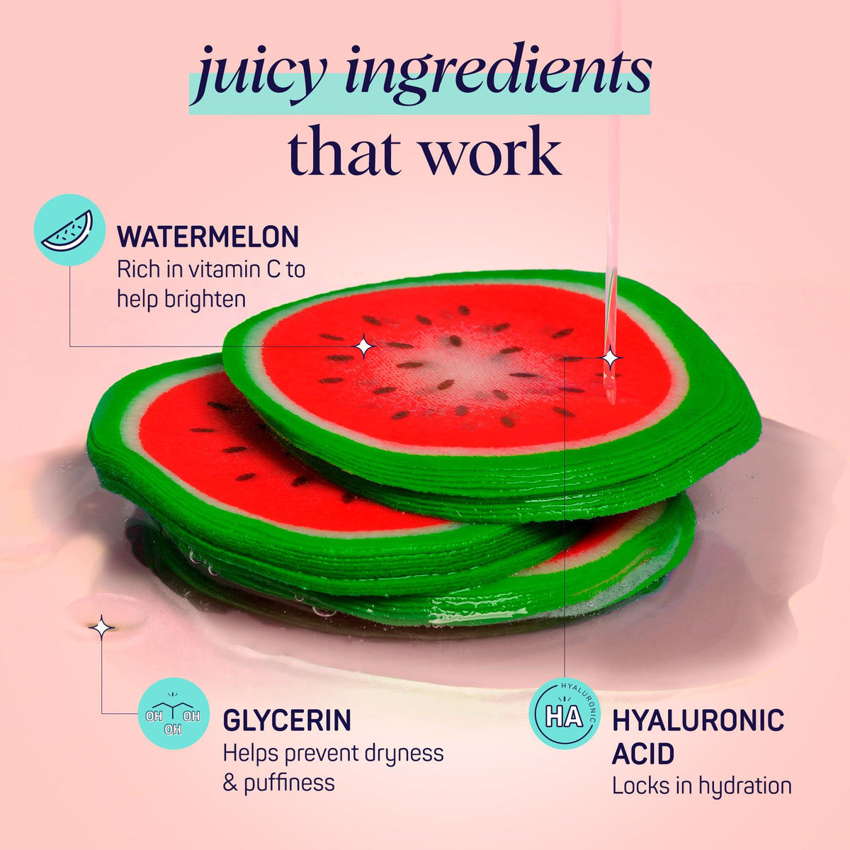 SpaLife Watermelon Cooling Eye Pads – 48 Hydrating Under Eye Patches for Puffiness, Dark Circles & Tired Eyes