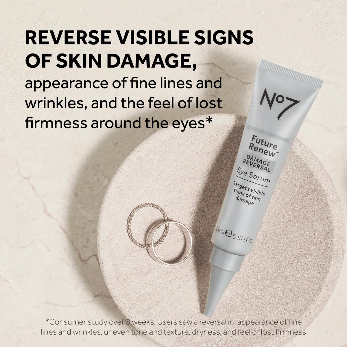 No7 Future Renew Damage Reversal Eye Serum (15ml / 0.5 fl.oz) – Advanced Repair for Sun Damage, Wrinkles & Uneven Texture | Sensitive Skin Safe