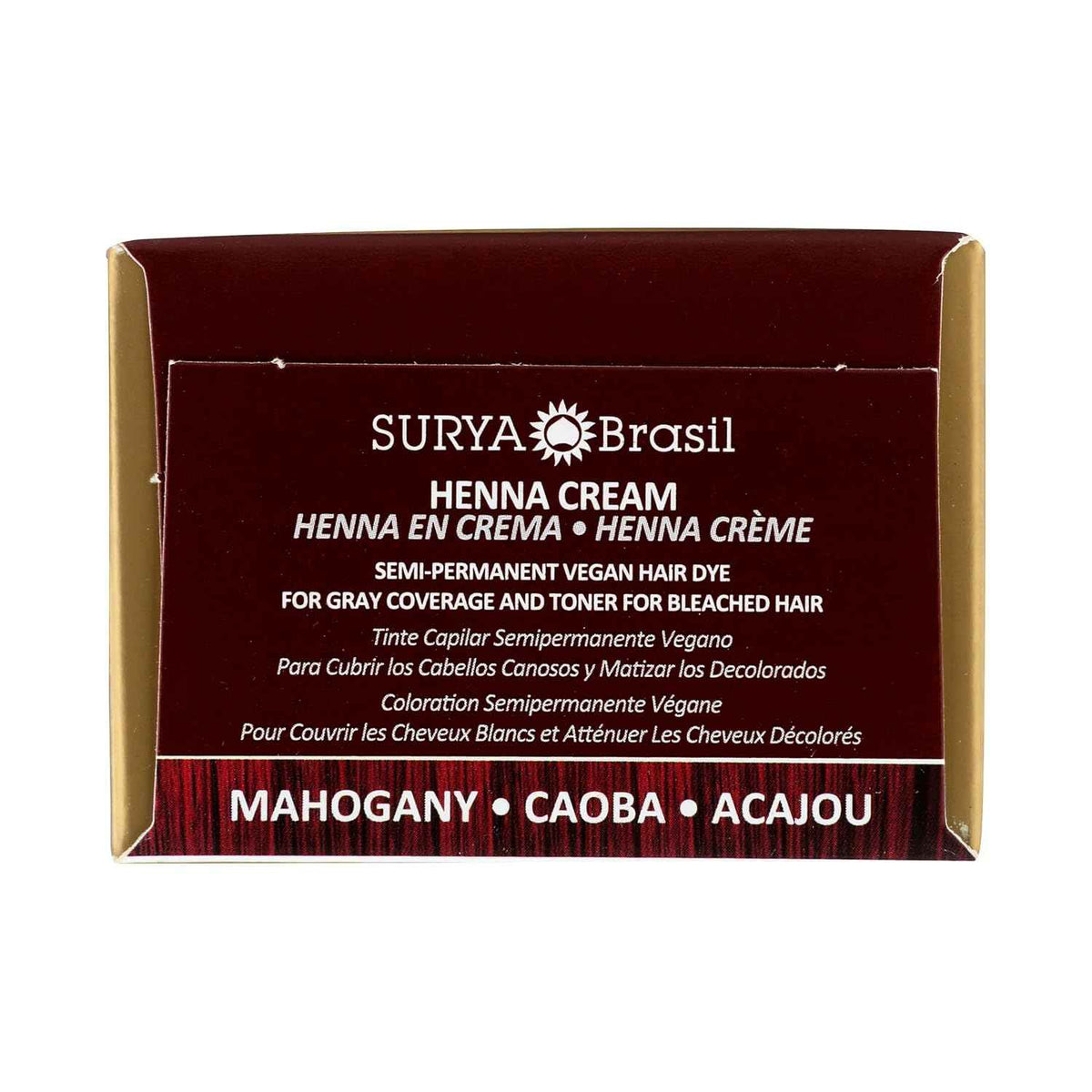 Surya Brasil Products Henna Cream, Mahogany, 2.37 Fluid Ounce
