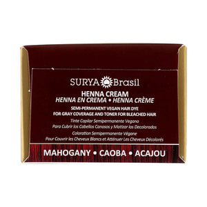 Surya Brasil Products Henna Cream, Mahogany, 2.37 Fluid Ounce