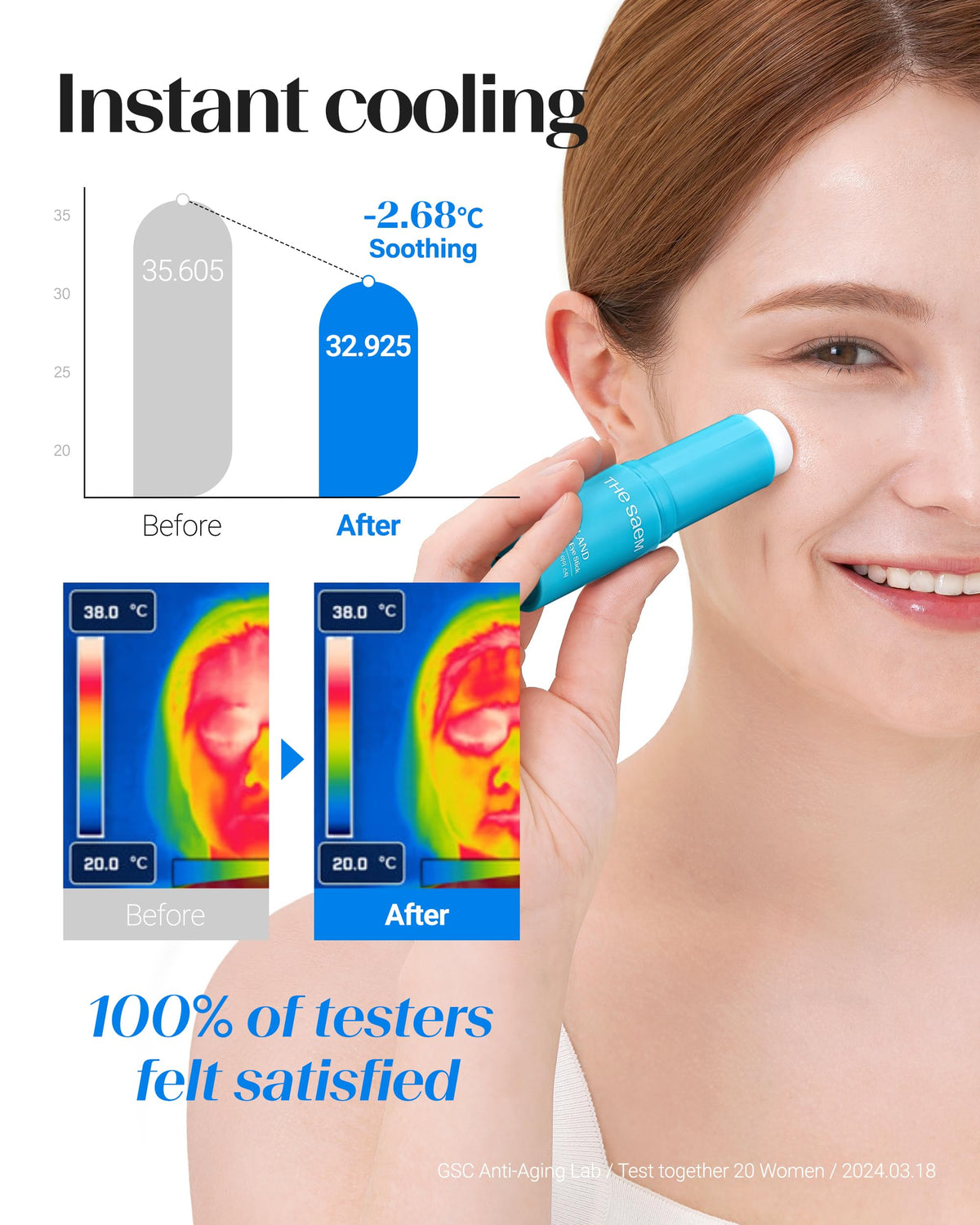 theSAEM Iceland Hydrating Eye Stick - Instant Cooling & Brightening (0.38 oz)