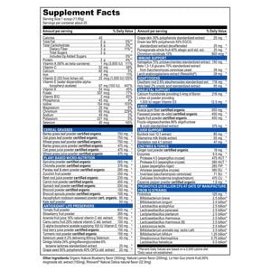Vibrant Health, Green Vibrance, Superfoods Powder with 70+ Plant-Based Whole Foods & 25 Billion Probiotics Per Serving, Blueberry Lemon, 25 Servings