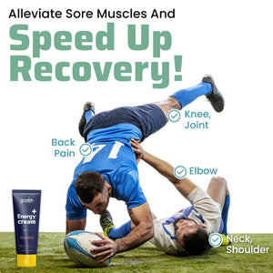 GOODOH Muscle & Joint Relief Cream with MSM (Dimethyl Sulfone), Glucosamine & Chondroitin - Fast Absorbing Cream for Muscle Pain, Joint Stiffness & Recovery - 3.38 oz