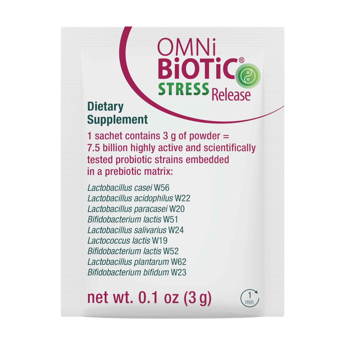 OMNi BiOTiC Stress Release - Clinically Tested Probiotic for Stress Management & Gut-Brain Axis Support - Stress Probiotic and Mood Probiotic - Vegan, Non-GMO (28 Daily Packets)