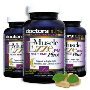 Muscle Ezze PM Plus Night Time Capsules by Doctors Nutra - Nighttime Use - Gluten-Free - 60 Capsules Doctors Nutra NutraceuticalsBuy Supplements Australia