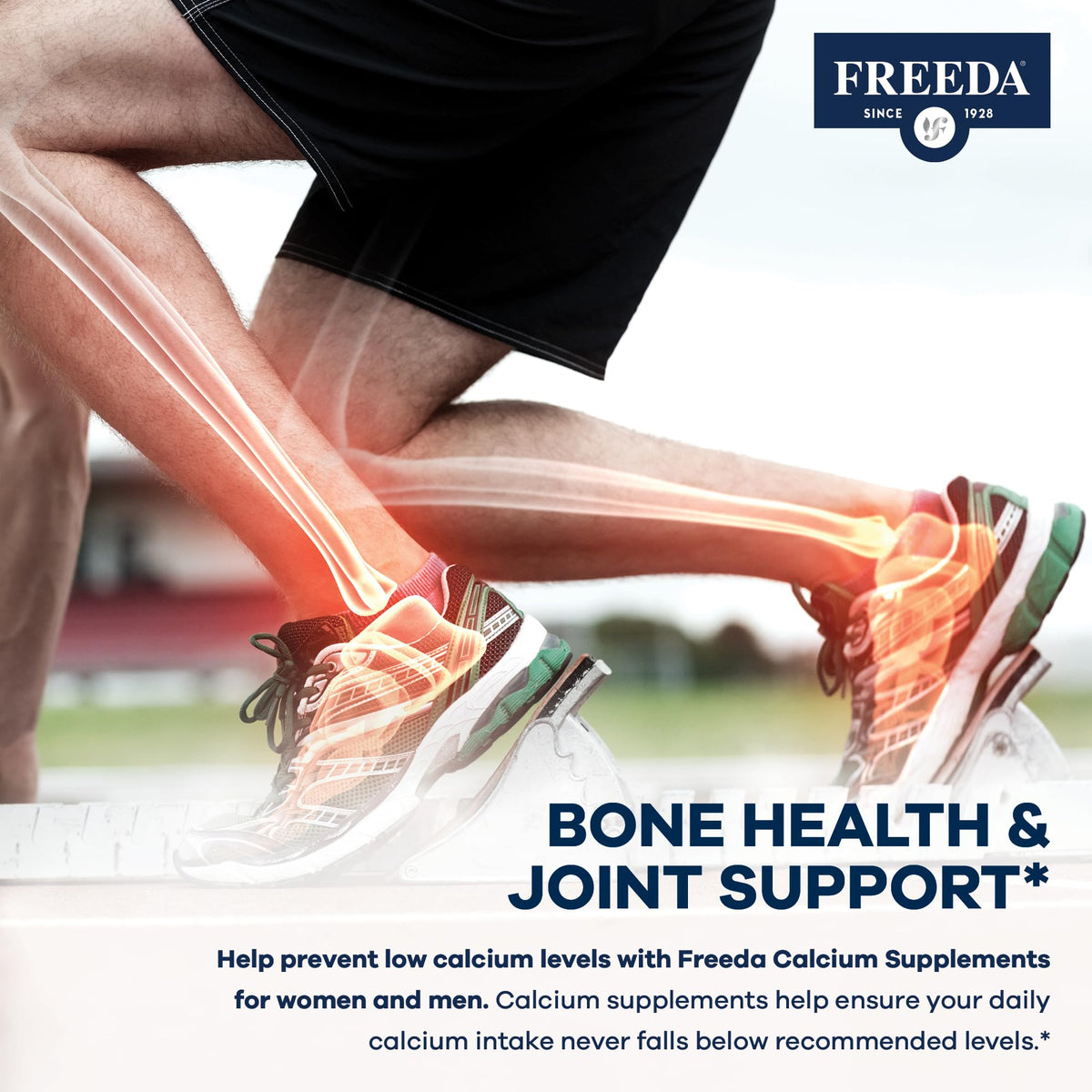 FREEDA Calcium Gluconate Supplement for Bone & Joint Support - 100 Capsules - Supports Teeth & Muscle Health - Pure Calcium w/o Vitamin D - Gentle on Stomach, Easy-to-Digest, Kosher, Vegan, Made in USA