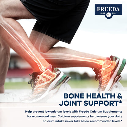 FREEDA Calcium Gluconate Supplement for Bone & Joint Support - 100 Capsules - Supports Teeth & Muscle Health - Pure Calcium w/o Vitamin D - Gentle on Stomach, Easy-to-Digest, Kosher, Vegan, Made in USA