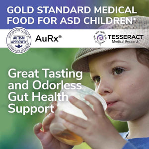 AuRx Autism Spectrum Medical Food Powder to Support Gut Health, Stabilized Butyric Acid Supplement in a Palatable-Tasting Powder for ASD Children, Hypoallergenic, 2 Ounces