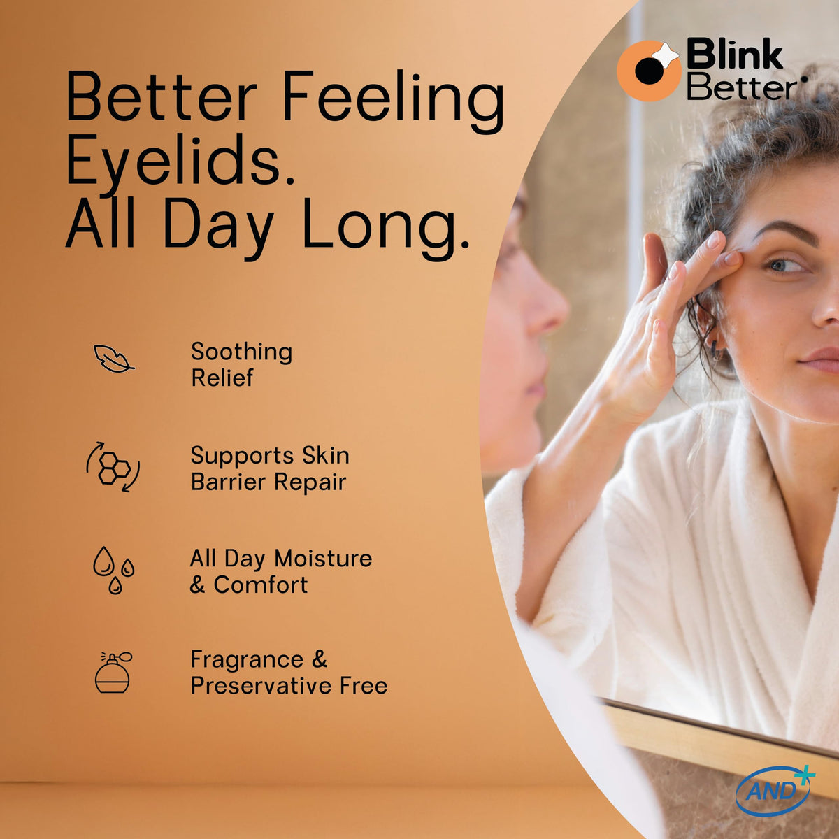 BlinkBetter BetterLids Restore Eyelid Cream - Hydrating Barrier Support for Dry, Red & Sensitive Eyelids - 3% Oat & Ceramides (1 fl oz.)