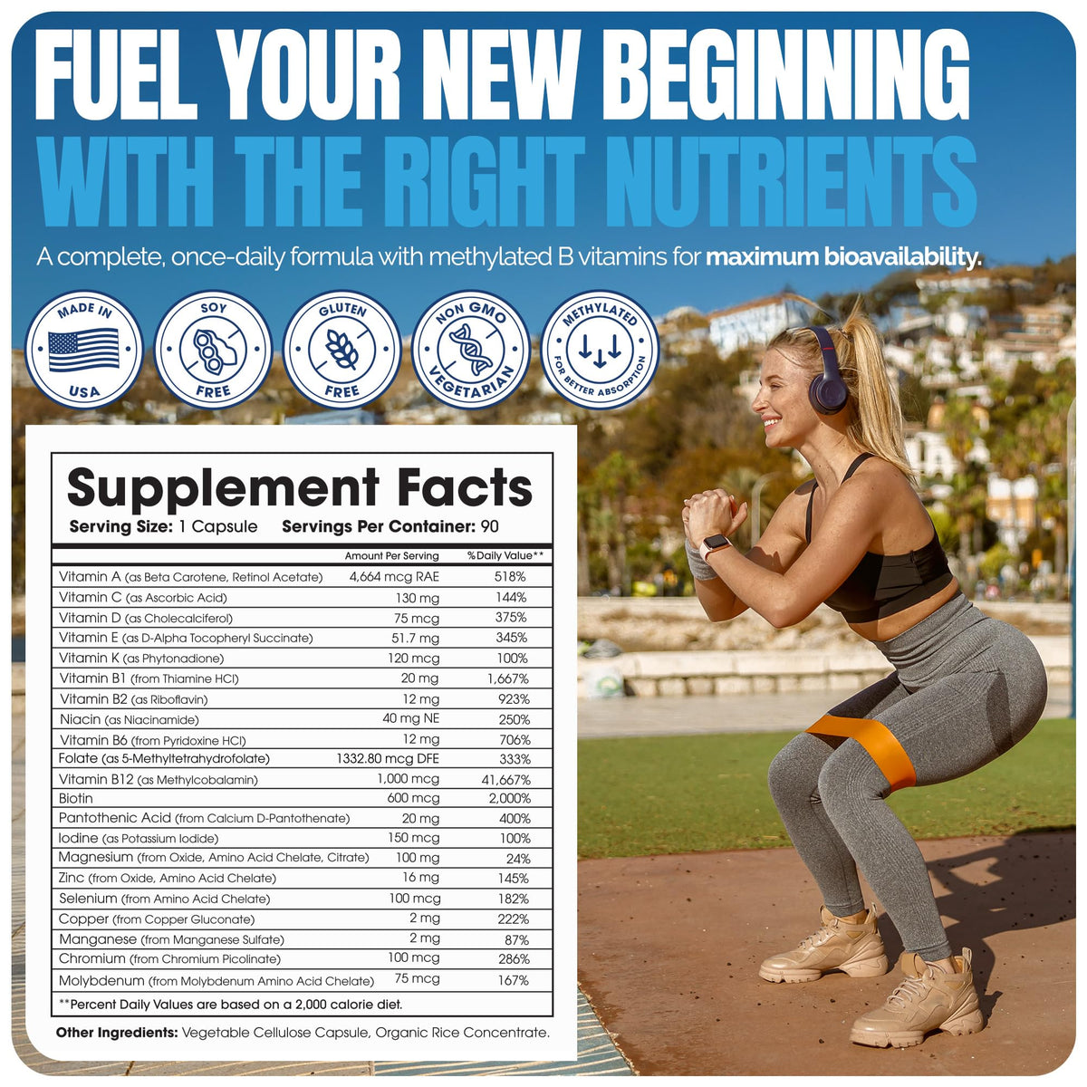 Shiny Leaf Bariatric Multivitamin Without Iron, Methylated B12, 90 Count
