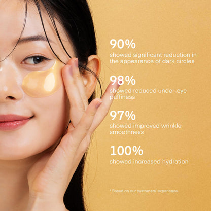 TEREZ & HONOR 24K Gold Retinol Eye Masks - 60 Hydrogel Patches (30 Pairs)