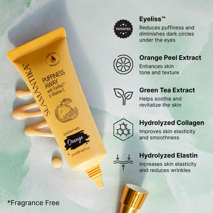 SEAMANTIKA PUFFINESS AWAY Eye Cream - Instant Eye Bag Remover & Puffiness Reducer with Eyeliss™ & Vitamin C (0.8 fl. oz)