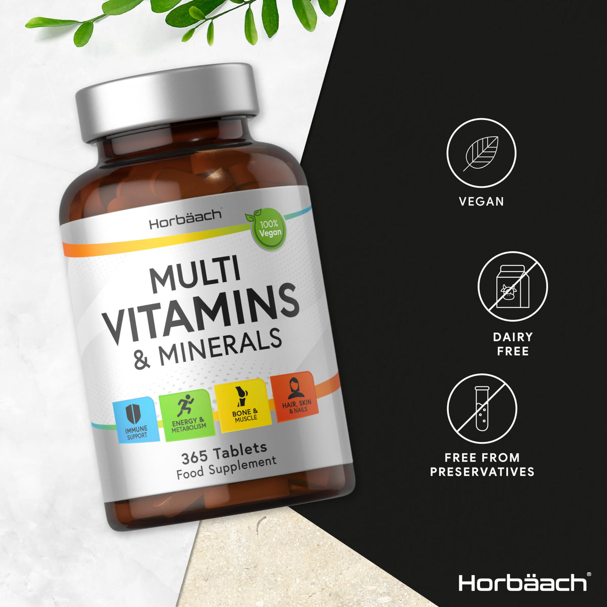 Multivitamin Tablets for Men and Women | 365 Count | with 24 Essential Nutrients