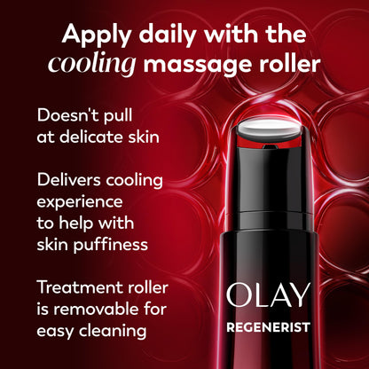 Olay Regenerist Neck and Face Roller – Firming Neck Cream & Anti-Aging Moisturizer with Hexa-Repair Complex and NAD+ (1.7 oz)