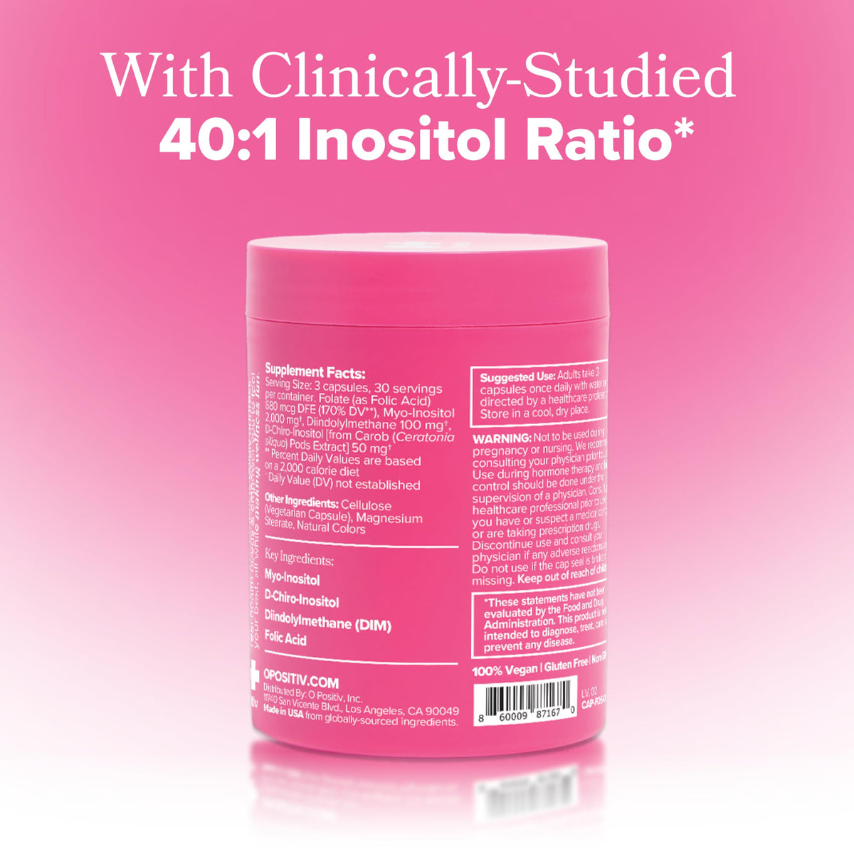 FLO Ovarian for Cycle Regularity - Myo & D-Chiro Inositol - 30-Day Supply