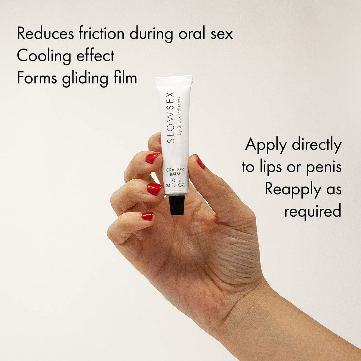 Bijoux Indiscrets Oral Sex Balm, Cooling Coconut Gloss, Slow Sex, 10ml