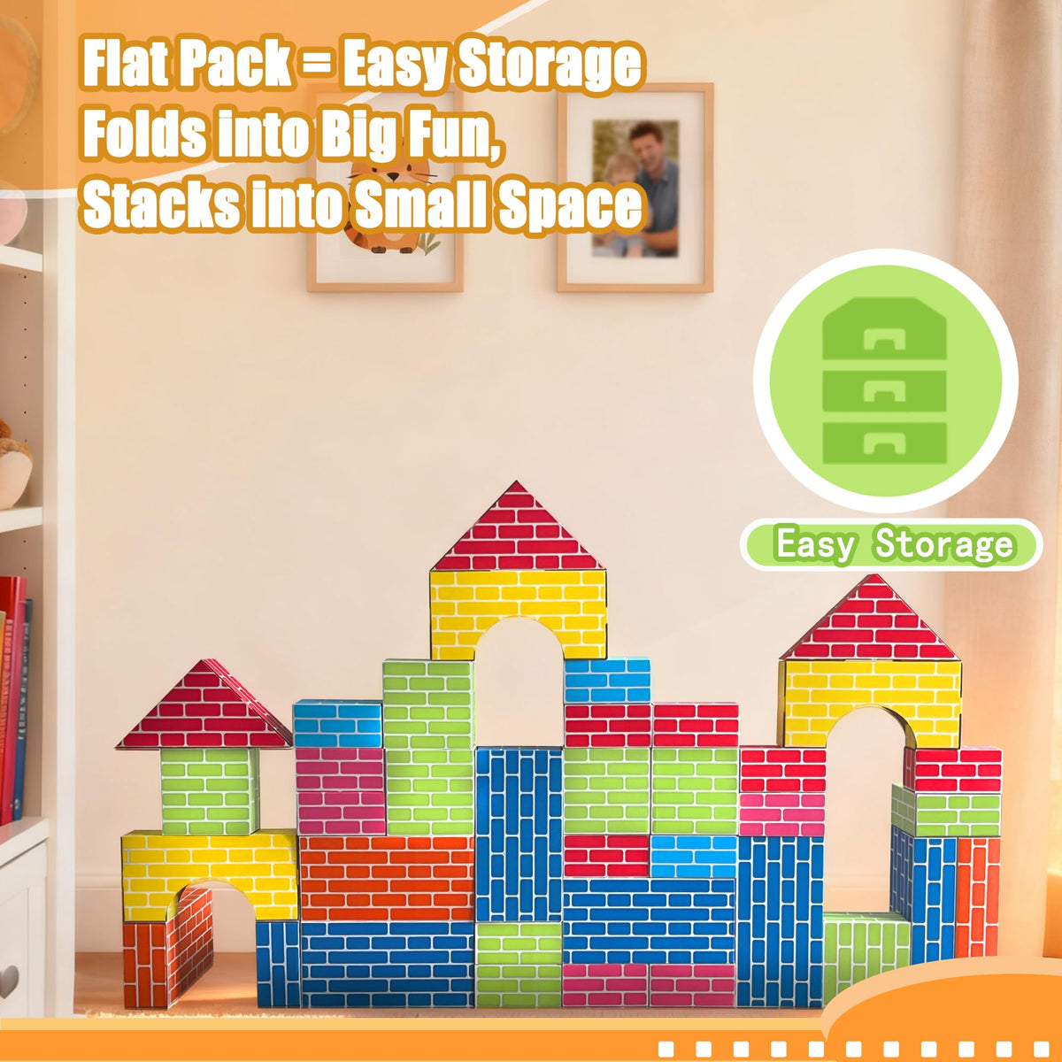 Cartboatoy Cardboard Building Blocks for Kids 36pcs: Jumbo Gifts Heavy Duty Develop Creative Thinking Spatial Reasoning Easy to Assemble