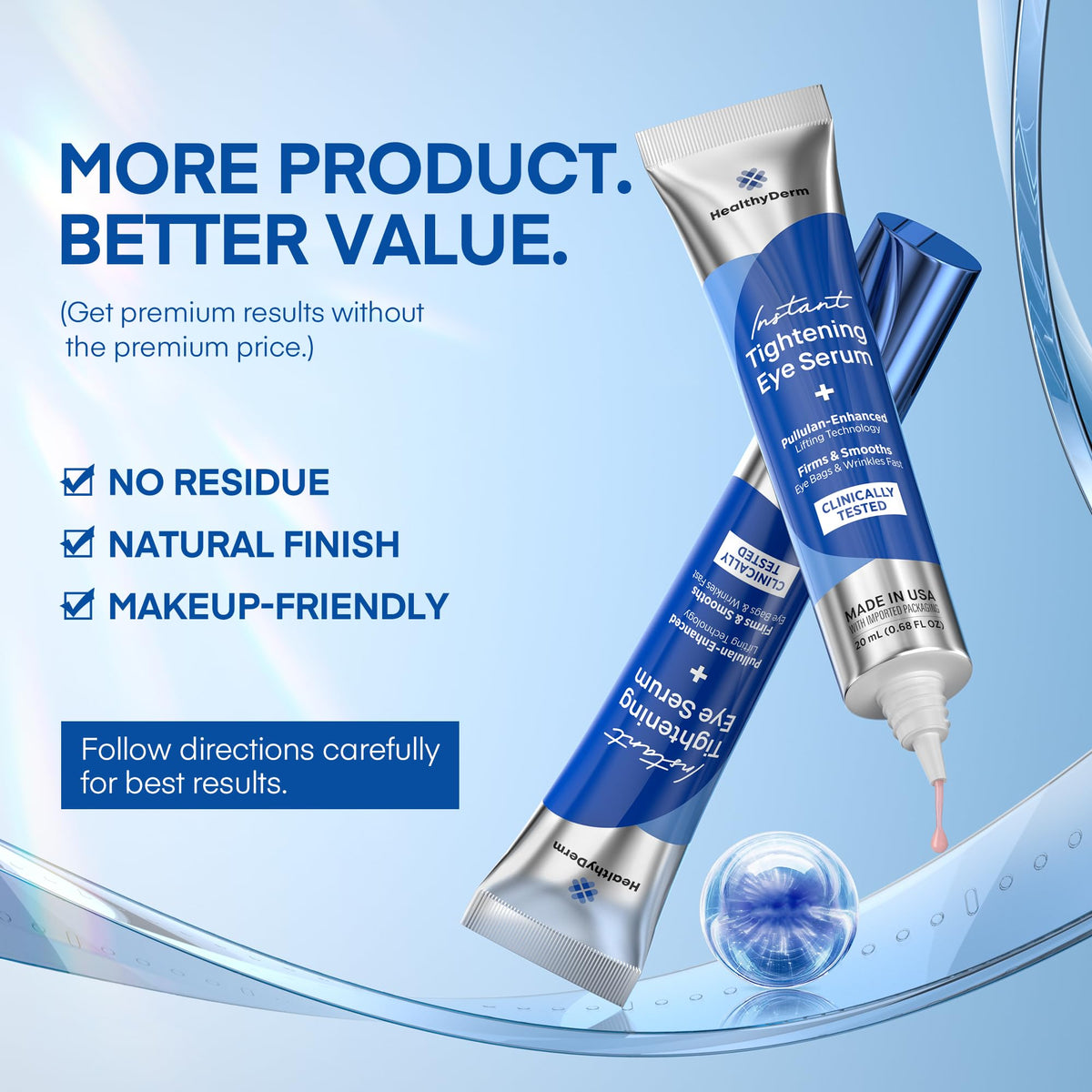 HealthyDerm Instant Under Eye Lift Serum - Anti-Aging & Firming (20ml)