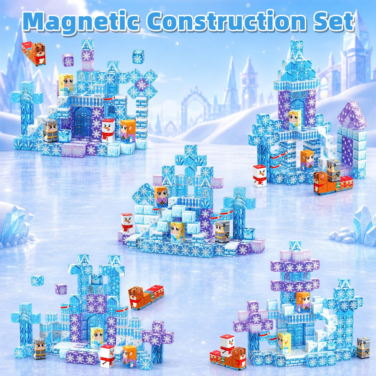 150PCS Magnetic Blocks, STEM Building Cubes Toys Birthday Gifts for Girls