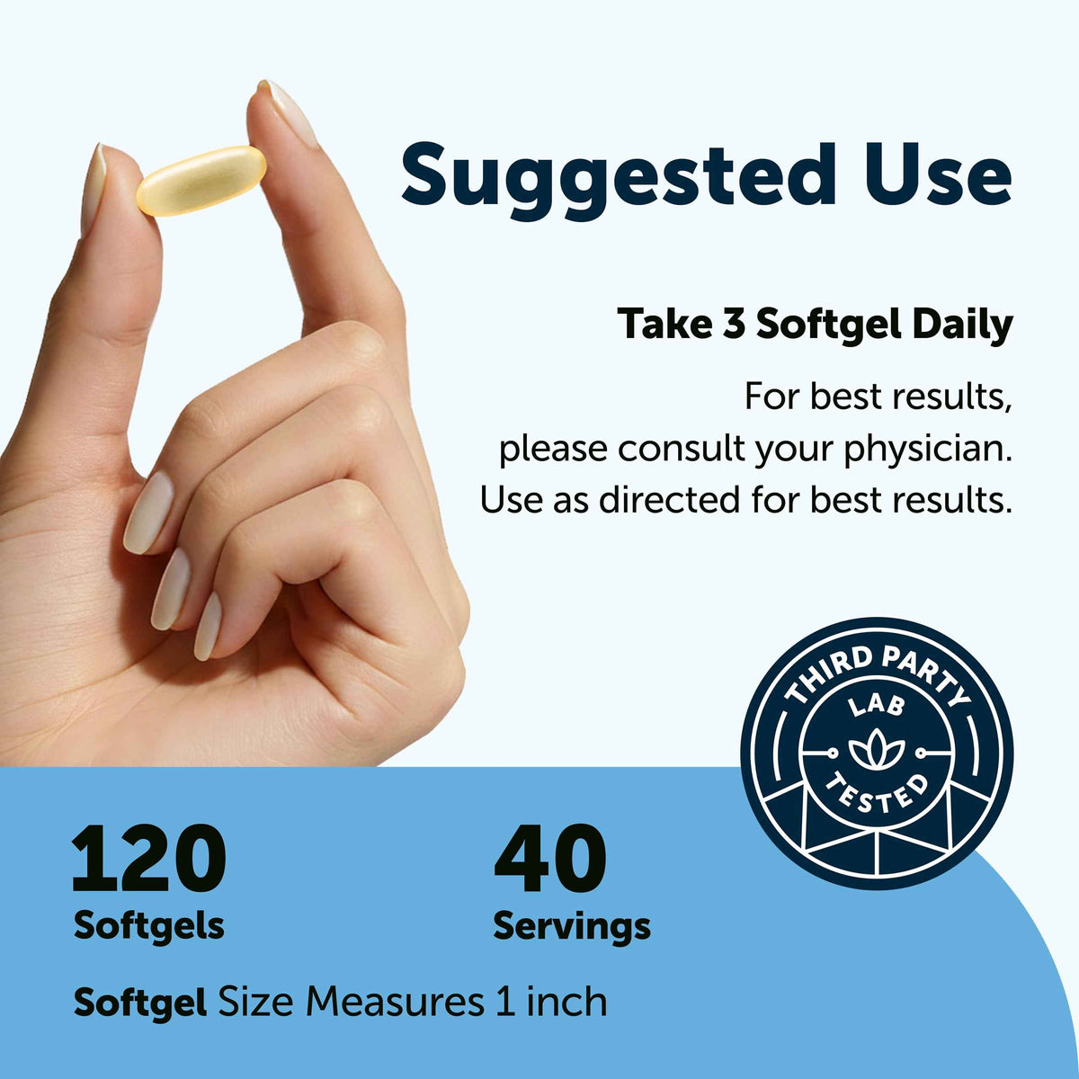Micro Ingredients Omega 3 Fish Oil Supplements 3,000mg Per Serving, 240 Softgels - Lemon Flavored - Burpless - EPA 540mg + DHA 360mg - Deep Sea Fish