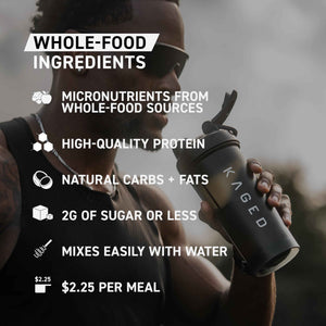 Kaged Clean Meal Powder - Chocolate Peanut Butter - Meal Replacement Shake - Whey Protein Isolate - Clean Carbs, MCT Oil Fats, Organic Vitamins and Minerals - Supplements for Men & Women - 20 Servings