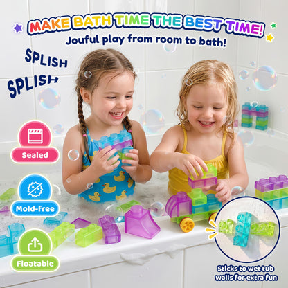 57PCS Soft Glow in The Dark Building Blocks for Toddlers, Dream City