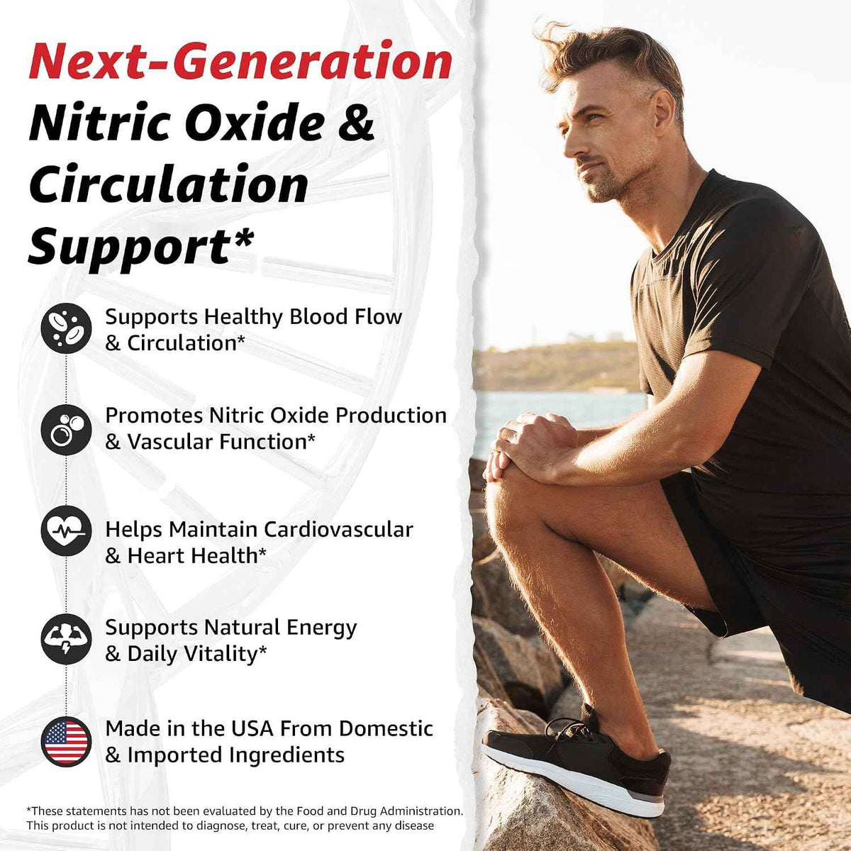 10X Health Nitric Oxide Supplement - 60 Vegan Capsules - Beetroot Extract Supplement: Beetroot Extract & Noxa24, 24-Hour Circulation Support, Vegan