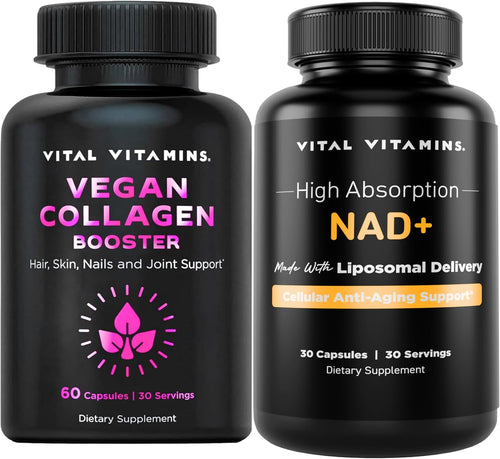 Vital Vitamins Vegan Collagen Booster + NAD+ Supplement