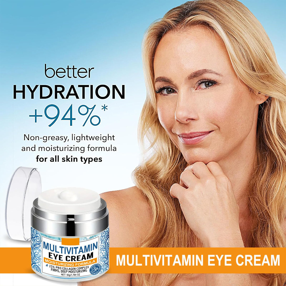 Collagen Complex Eye Cream – Tripeptide & Rice Bran Firming Treatment (50g)