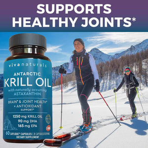 Viva Naturals Antarctic Krill Oil and Elderberry, Vitamin C, Zinc and Vitamin D3 5000 IU Bundle, 1250 mg of Krill Oil Providing Omega 3 EPA and DHA for Joint Health, Elderberry for Immune Support