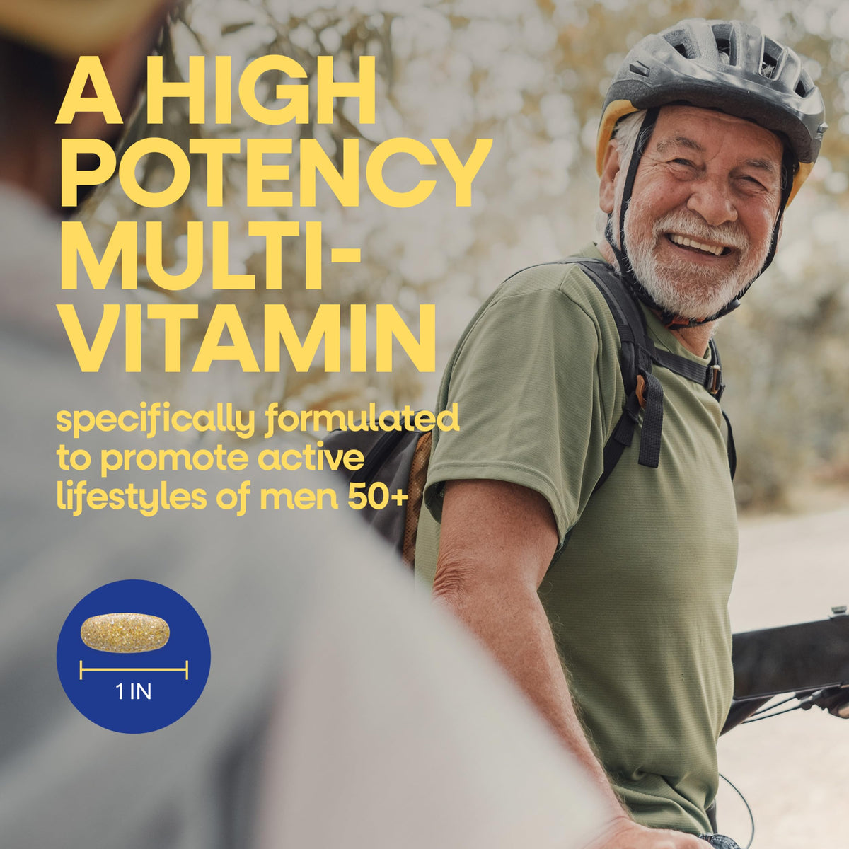 Nature's Way Alive! Ultra Potency Multivitamin for Men 50 Plus, Complete High Potency Formula with Vitamin D3, C, E, Methyl B12, Supports Cellular Energy, Heart, Brain, and Eye Health,* 150 Tablets