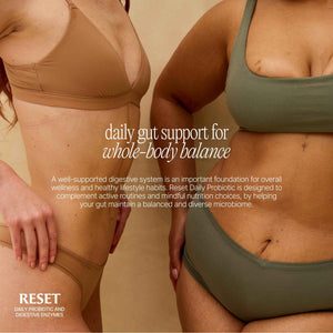 Reset Daily Probiotic + Prebiotic Plant Digestive Enzymes - Advanced Gut Reset for Women