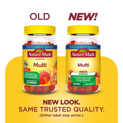 Nature Made Multivitamin Gummies, Mens & Womens Gummy Vitamins & Minerals, Adult Multivitamin Gummy, Daily Nutritional Support, 150 Vitamin Gummies, 75 Day Supply