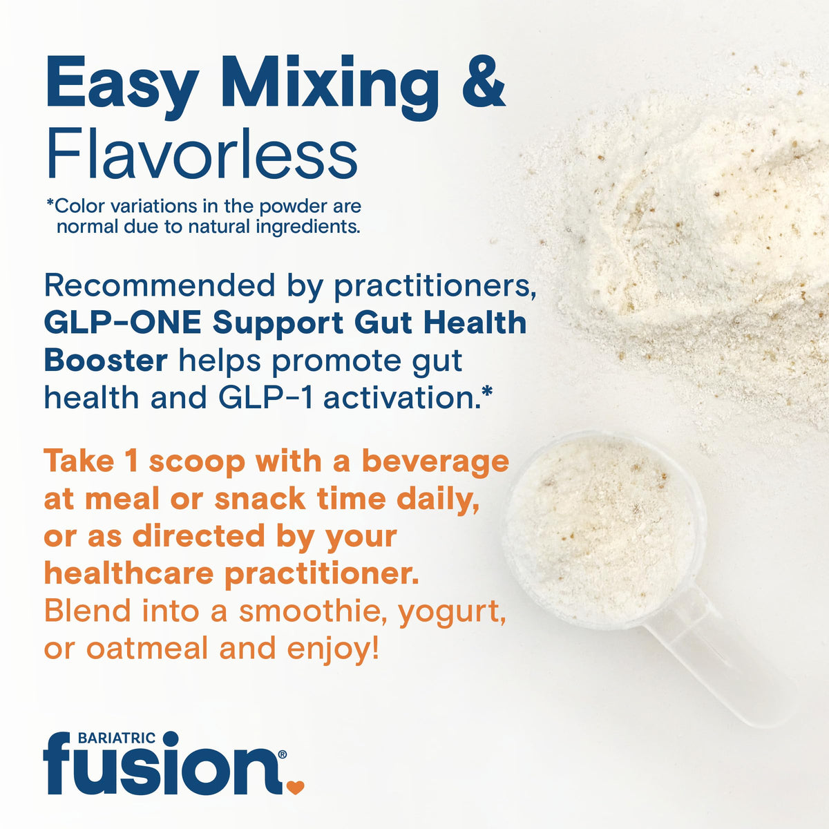 Bariatric Fusion GLP-1 Gut Health Booster | High Fiber GLP1 Booster | Prebiotic Fiber GLP-1 Supplement Powder for Women & Men | 20 Servings