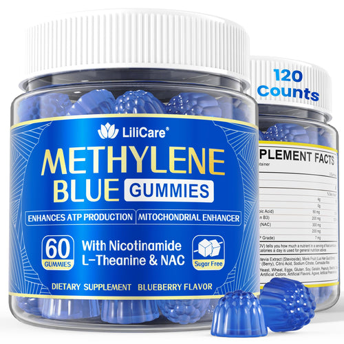 LILICARE Methylene Blue Gummies for Humans - Fast-Absorbing, Vegan, 120 Counts