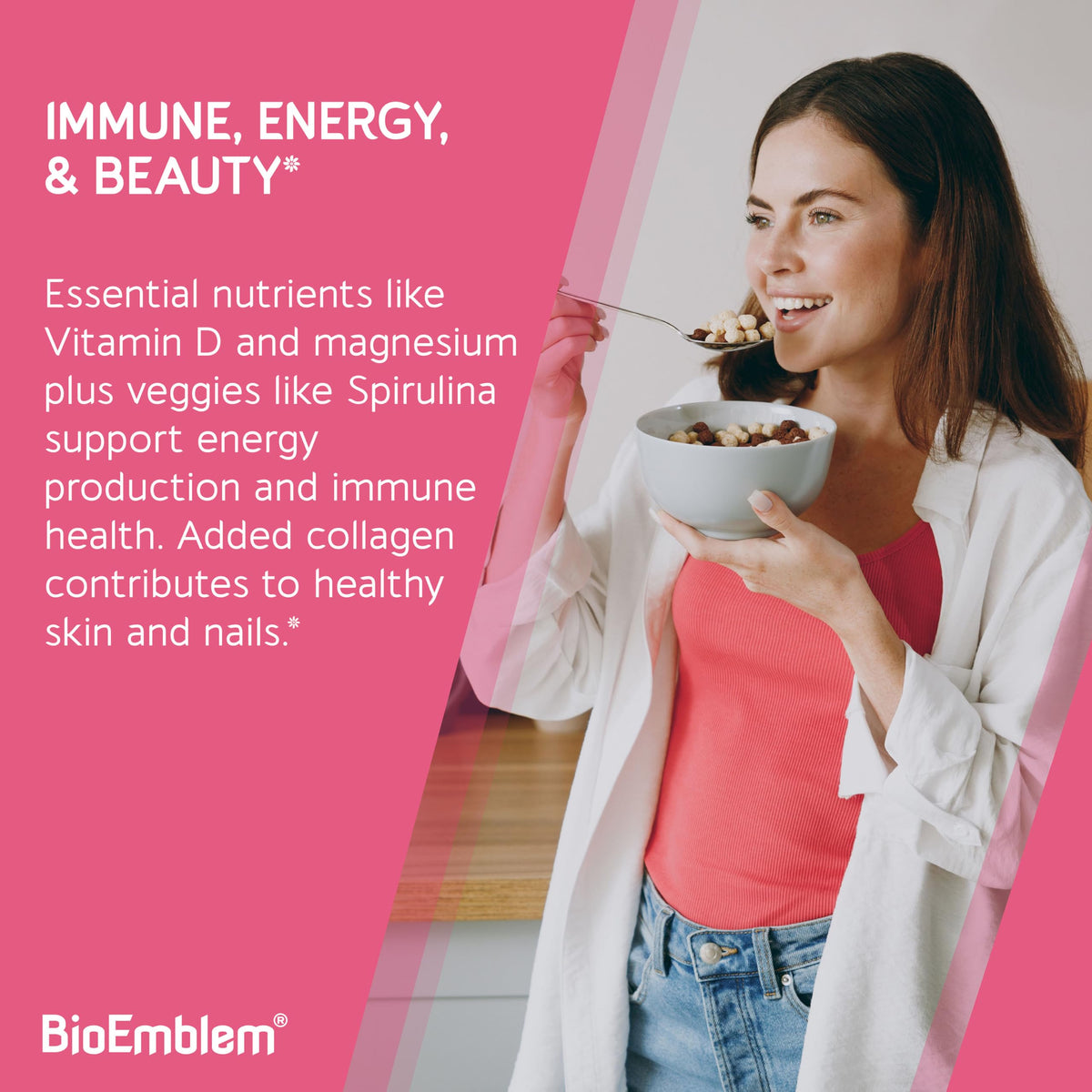 BioEmblem Women's Multivitamin - 21 Active Vitamins & Minerals - 90 Caps
