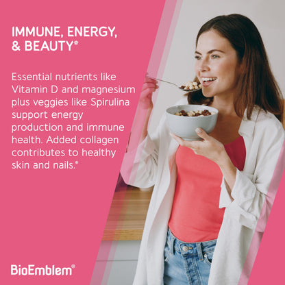 BioEmblem Women's Multivitamin - 21 Active Vitamins & Minerals - 90 Caps