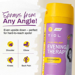 TIDL Pain Relief Spray Bundle - Morning, Cryotherapy & Evening Therapy - 3 x 3oz Sprays for Muscle, Joint, Neck, Back & Knee Pain Relief - Plant-Based Menthol Day & Night Care