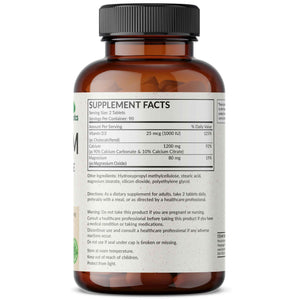 Futurebiotics Calcium 1200 MG Per Serving Sustained Release with Vitamin D3 1000 IU Per Serving Non-GMO, 90 Vegetarian Tablets