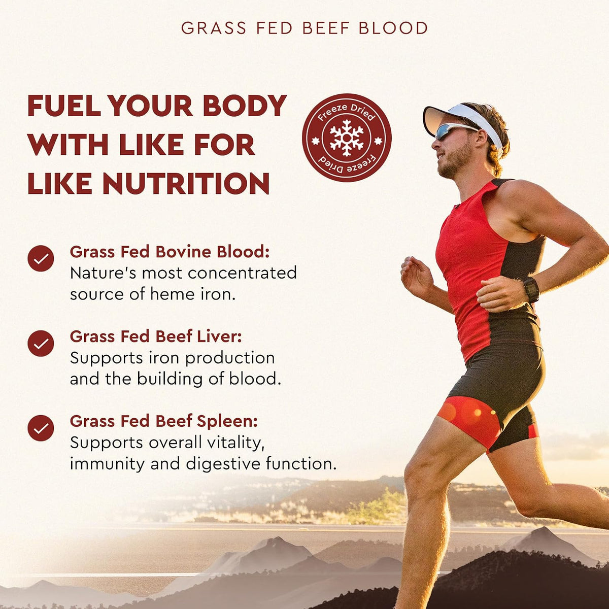 Ancestral Supplements Blood Health Supplement, Organ Formula, 500mg, 180 Ct - Beef blood, spleen and liver supplement supports red and white blood cell formation, immune health and heart health together.